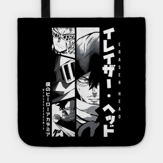 Eraser Head My Hero Academia Manga Panel Design Eraser Head Tragetasche Teepublic De