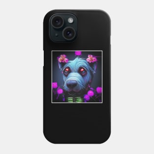 cute cyber punk dog Phone Case