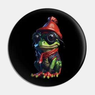 Punkrock Frog Pin