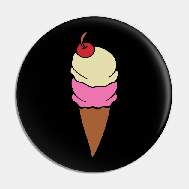 Ice Cream Cone Pin by bubbsnugg