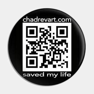 Chad Rev Art Saved My Life QR Pin