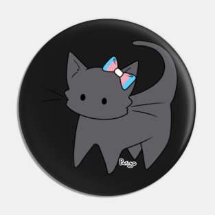 Trans Pride Russian Blue Kitty Ear Bow Pin