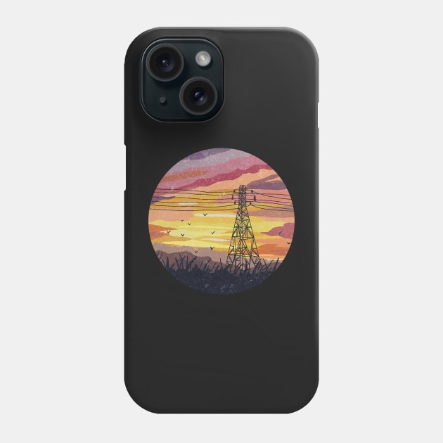 Midwest Sunset Phone Case by quirkyandkind