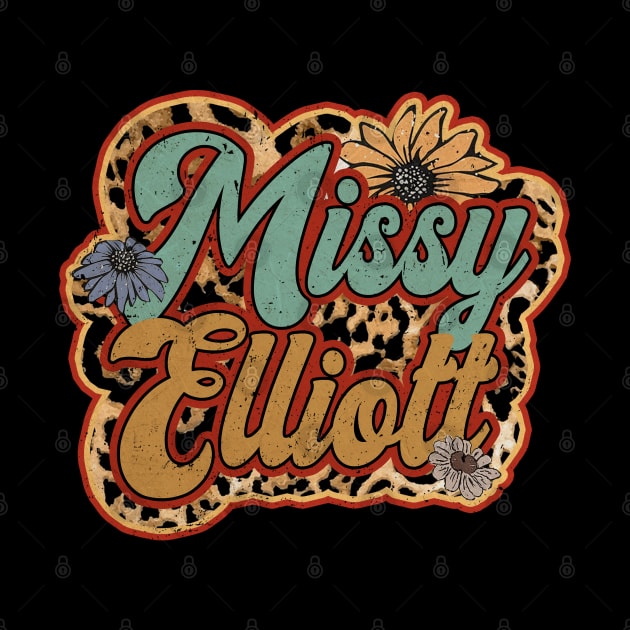 Retro Missy Gifts Name Elliott Flowers Personalized Styles by Gianna Bautista Art