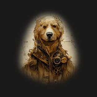 Golden Retriever Surreal Steampunk Artwork, Dog Lover T-Shirt