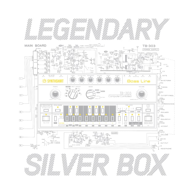 TB-303 / Legendary Silver Box / Gray by Synthshirt