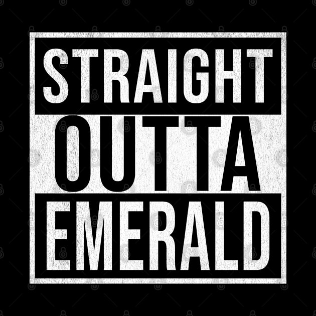 Straight Outta Emerald - Gift for Australian From Emerald in Queensland Australia by Country Flags