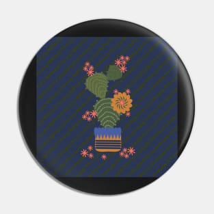 Triangles on the Diagonal - Nightime Cactus Pin