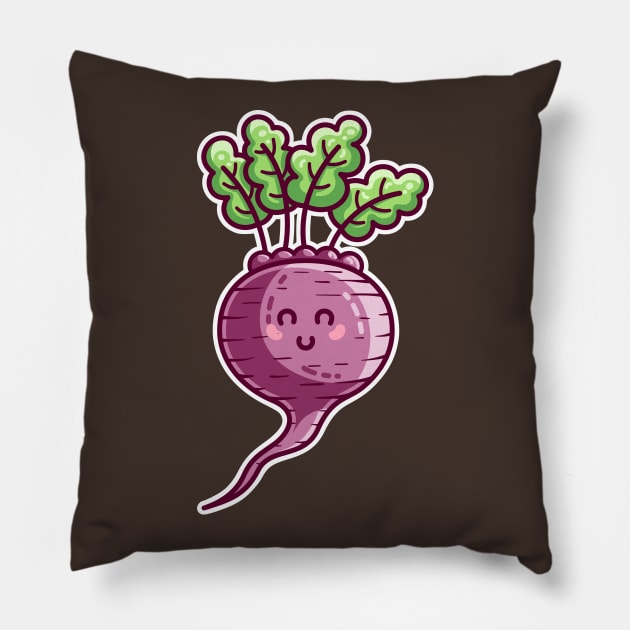 Kawaii Cute Beetroot Pillow by freeves