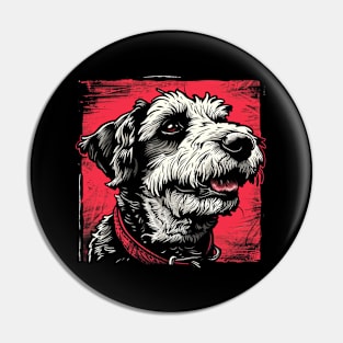 Retro Art Bedlington Terrier Dog Lover Pin