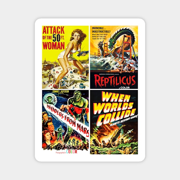 50s Sci-Fi Movies Collection Magnet by RockettGraph1cs