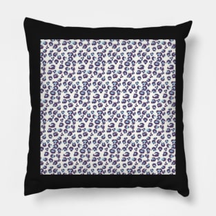 Spotted Blue and Back Modern Animal Pattern Design Pillow