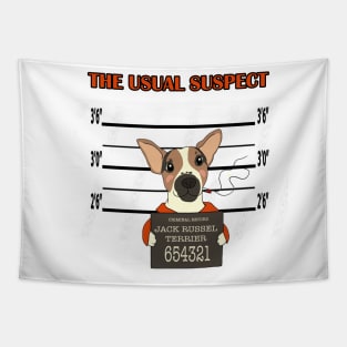 Jack Russel Terrier The Usual Suspect Dog Tapestry