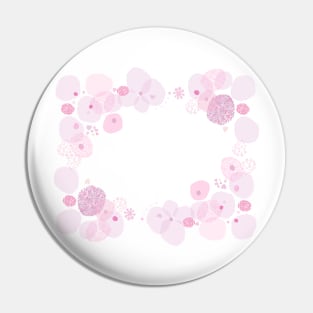 Pink abstract roses, flowers, circle and shapes Pin