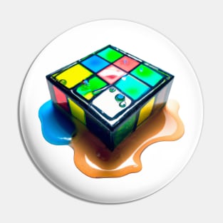 Melting rubik cube Pin