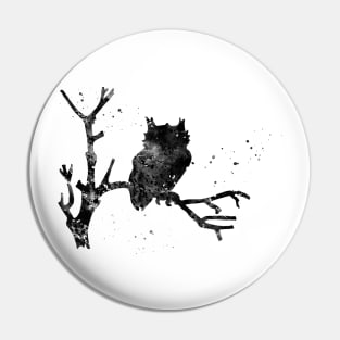 Owl on a Tree Pin