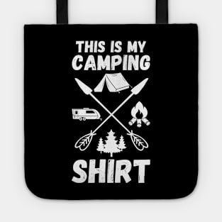 This Is My Camping Shirt Camping Trailer Camper Van Tote