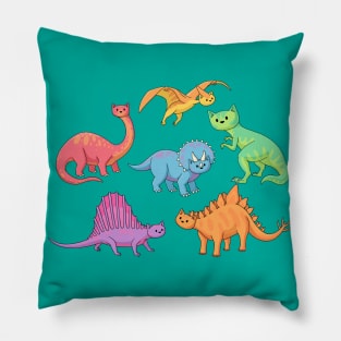 Dino Cats Pillow