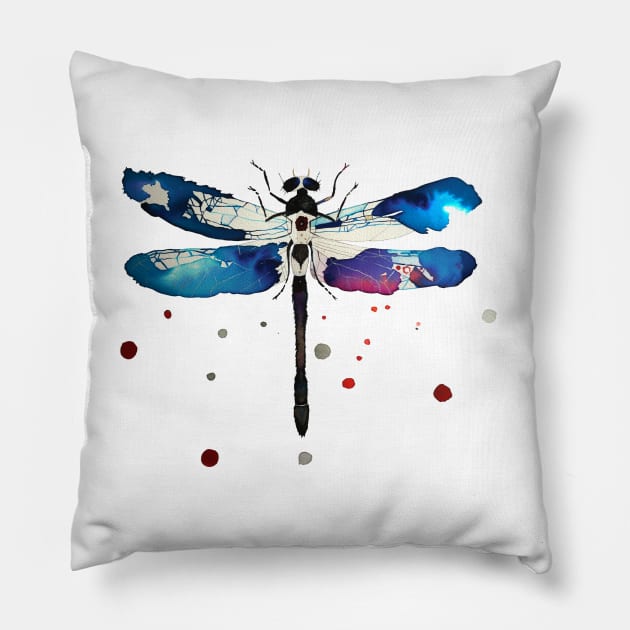 Dragonfly Pillow by Rociogomez