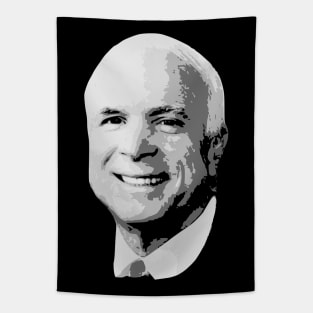 John Mccain Black and White Tapestry