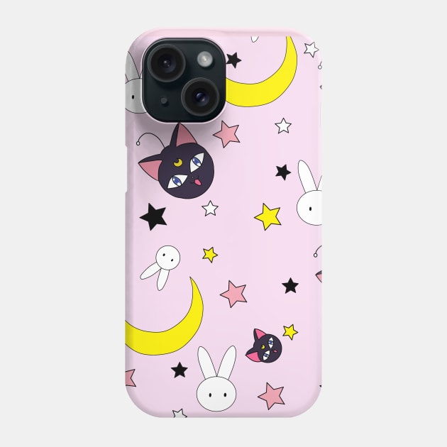 Sailor Moon Pattern Phone Case by Mavis Fox