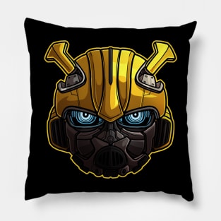 Bumblebee Head Artwork Pillow