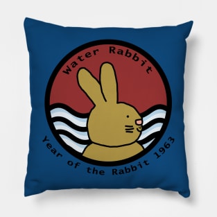 Cute Year of the Rabbit 1963 Water Pillow