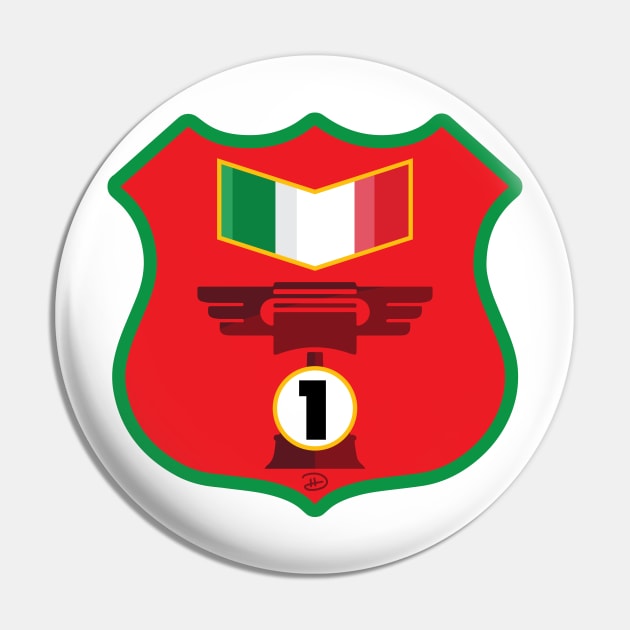 Team 1 - Pit Crew Pin by dhartist