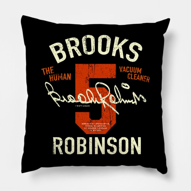 Brooks Robinson The Human Vacuum cleaner no.5 Pillow by kyoiwatcher223