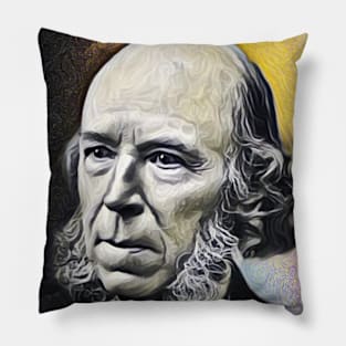Herbert Spencer yellow Portrait | Herbert Spencer Artwork 9 Pillow