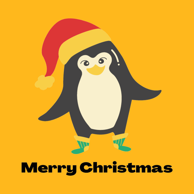 Merry Christmas - Penguin by Christamas Clothing