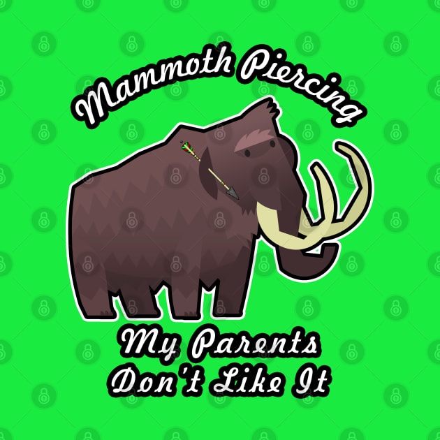 🦖 Rebellious Woolly Mammoth Loves His Mammoth Piercing by Pixoplanet