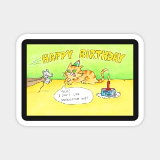 Funny Cat Happy Birthday card Magnet