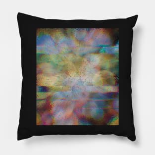 Trippy Glitched Retro Dot Pattern Pillow