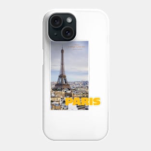 Parisian Dreams: Inspiring Quotes for the City of Light '' PARIS '' Phone Case