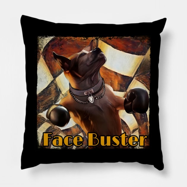 Face Buster Pillow by CreakyDoorArt