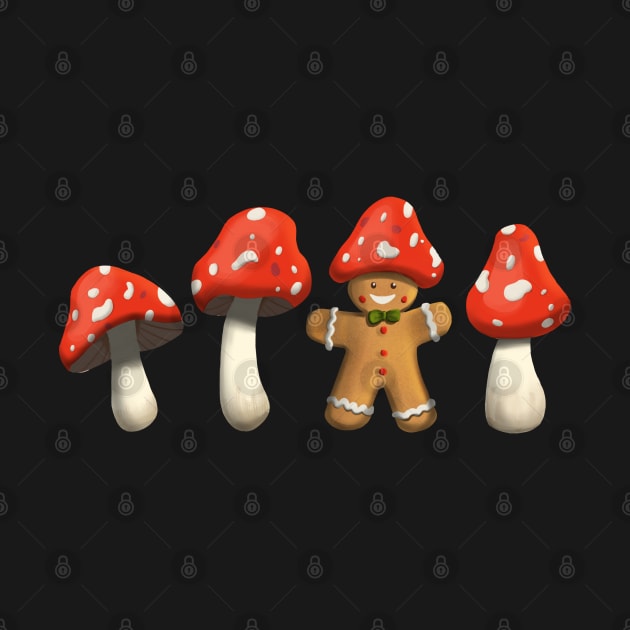 Gingerbread man with a mushroom hat by Pafart