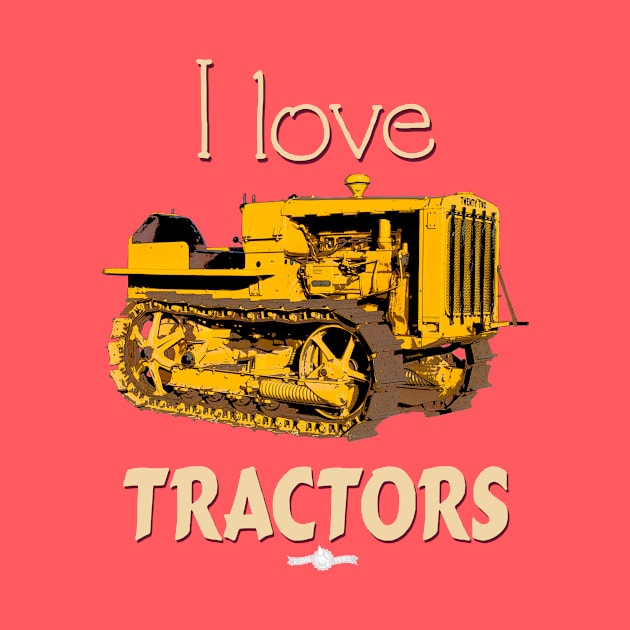 I Love Tractors Caterpillar D2 by seadogprints