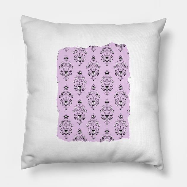 Haunted Mansion Wallpaper Amethyst Purple Pillow by FandomTrading