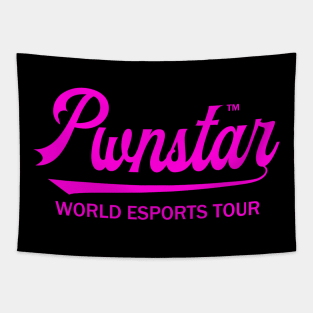 Pwnstar™ Hot Pink World Esports Tour Baseball Swash 2 Tapestry