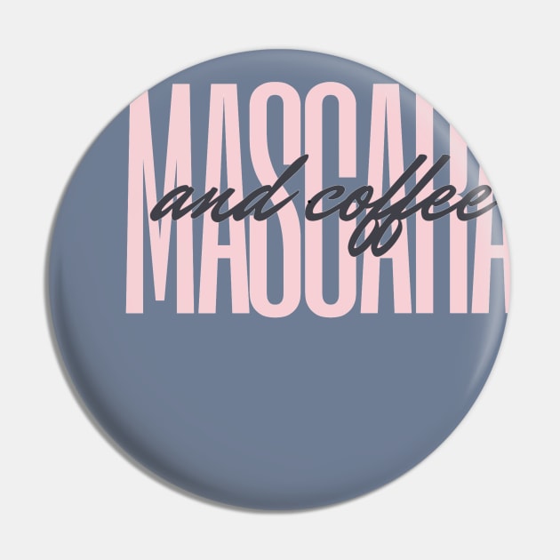 Mascara and Coffee text design in pink pastel Pin by Tenpmcreations