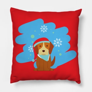 Cute christmas puppy dog Pillow