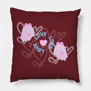 ghosts give love Pillow