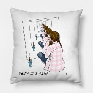 Painting girl Pillow