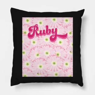 Gerberas - Ruby Pillow