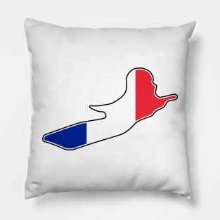 Pau Circuit [flag] Pillow