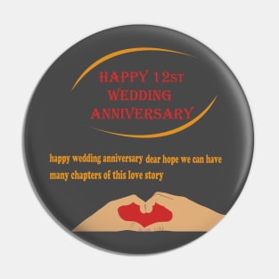 happy 12st wedding anniversary Pin