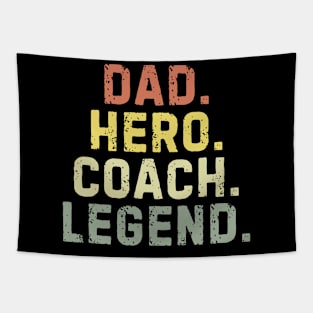 Dad Hero Coach Legend Tapestry