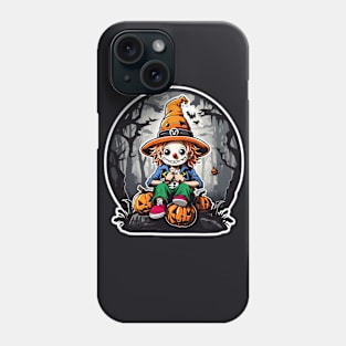 Halloween clown 3, pumpkins Phone Case