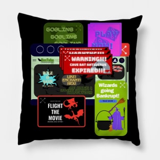 Dungeons and Dragons Desktop Themed RPG T-Shirt Pillow